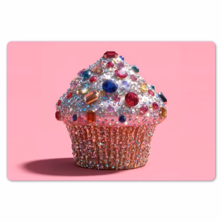 Cupcake - Kleurrijk - Edelstenen Placemat vinyl groot -zzsfeer1_Kitchenyeah-website
