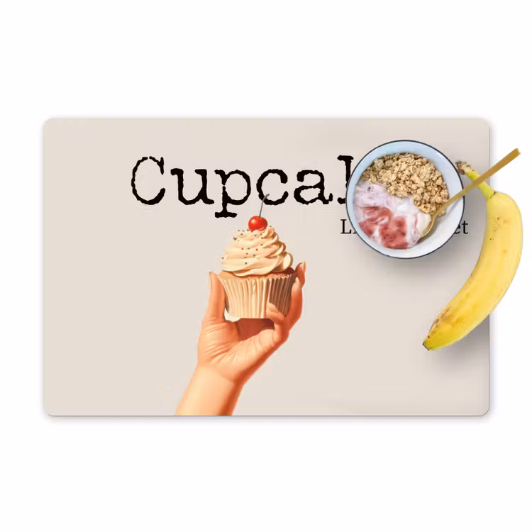 Cupcake - Zoet - Kers Placemat vinyl groot -zzzproduct_Kitchenyeah-website