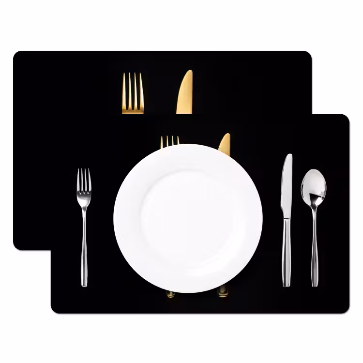 Bestek - Goud - Mes - Vork Placemat vinyl groot -zzsfeer2_Kitchenyeah-website