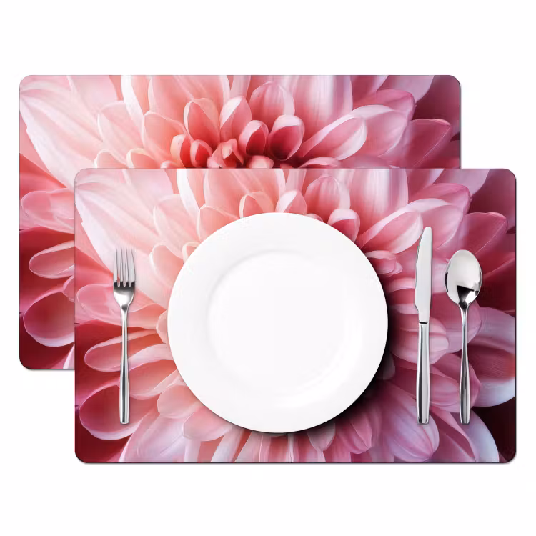 Dahlia - Bloem - Close up - Roze Placemat vinyl groot -zzsfeer2_Kitchenyeah-website