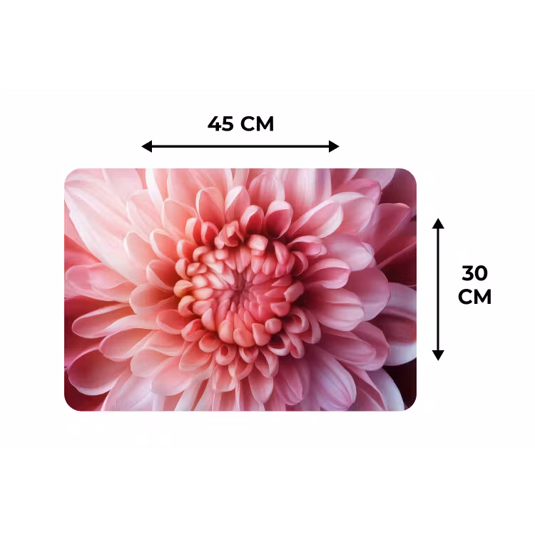 Dahlia - Bloem - Close up - Roze Placemat vinyl groot -specs