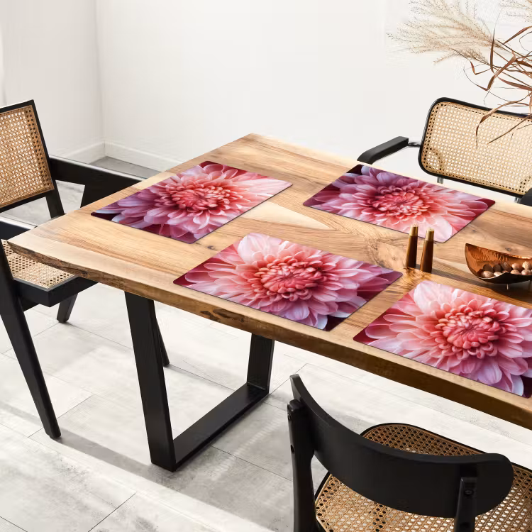 Dahlia - Bloem - Close up - Roze Placemat vinyl groot -zzsfeer4_Kitchenyeah-website