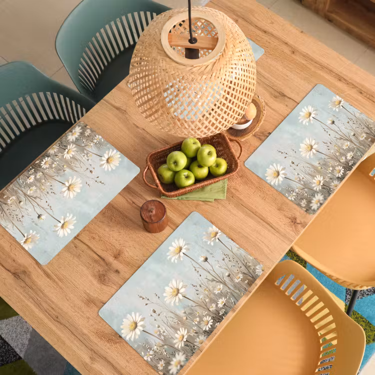 Madelief - Illustratie - Wit Placemat vinyl groot -zzsfeer5_Kitchenyeah-website