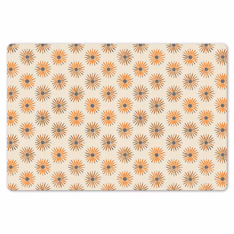 Madelief - Patroon - Oranje Placemat vinyl groot 368 -zzsfeer1_Kitchenyeah-website