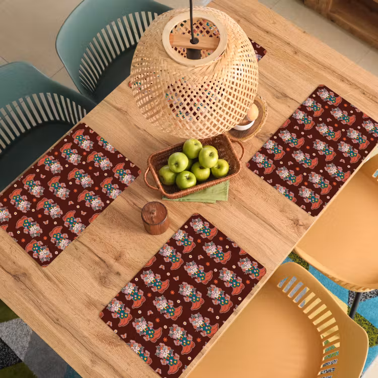 Donker - Cowboy - Laars - Patroon Placemat vinyl groot 368 -zzsfeer5_Kitchenyeah-website