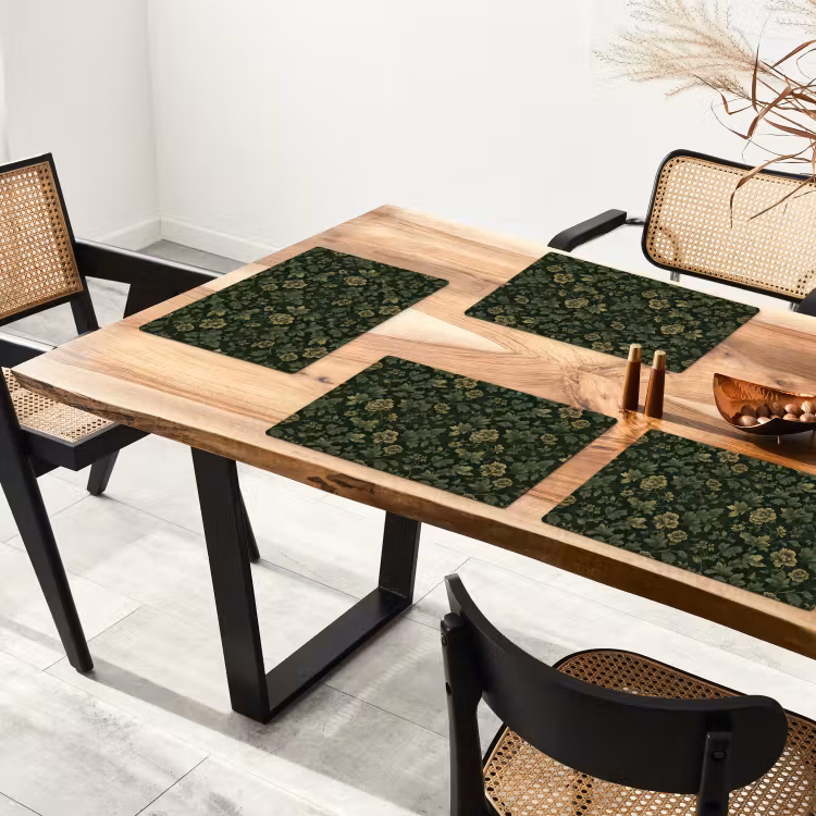 Donker - Groen - Goud - Botanisch Placemat vinyl groot 368 -zzsfeer4_Kitchenyeah-website