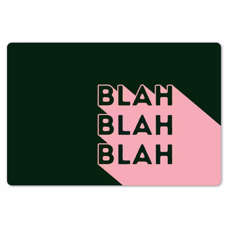 Donkergroen - Tekst - Schaduw - Grafisch Placemat vinyl groot -zzsfeer1_Kitchenyeah-website