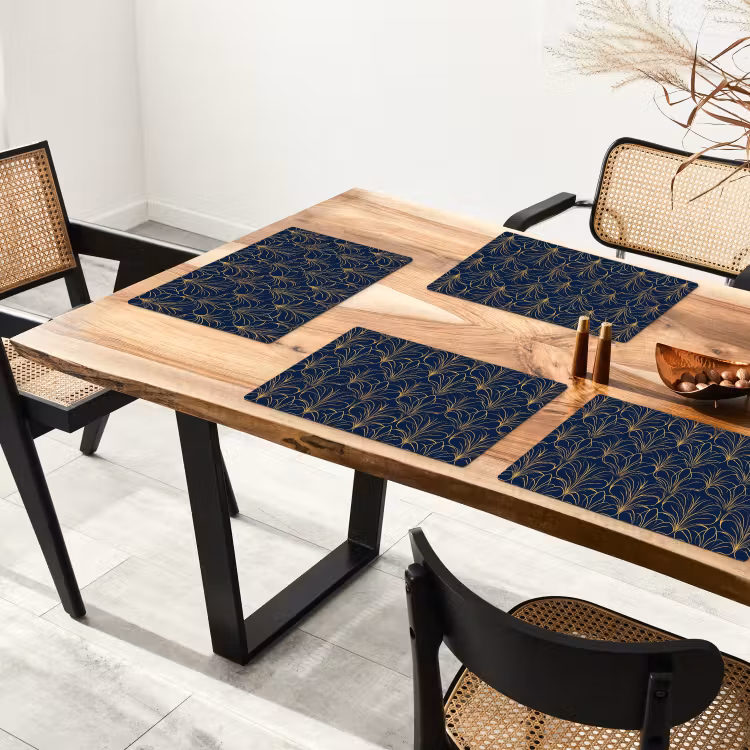 Deco - Waaier - Blauw Placemat vinyl groot 368 -zzsfeer4_Kitchenyeah-website