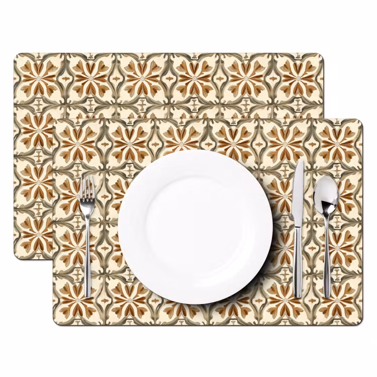 Siertegel - Patroon - Bruin Placemat vinyl groot 368 -zzsfeer2_Kitchenyeah-website