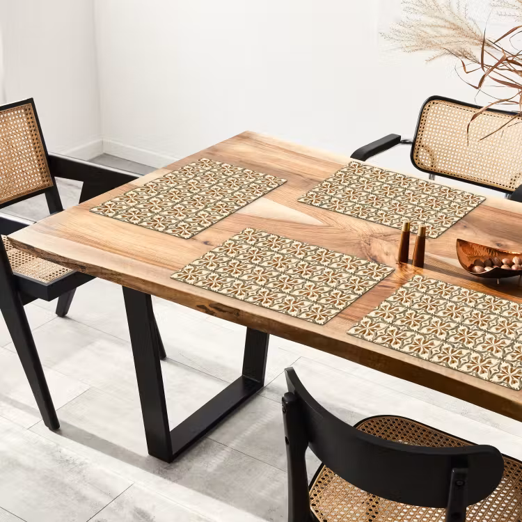 Siertegel - Patroon - Bruin Placemat vinyl groot 368 -zzsfeer4_Kitchenyeah-website