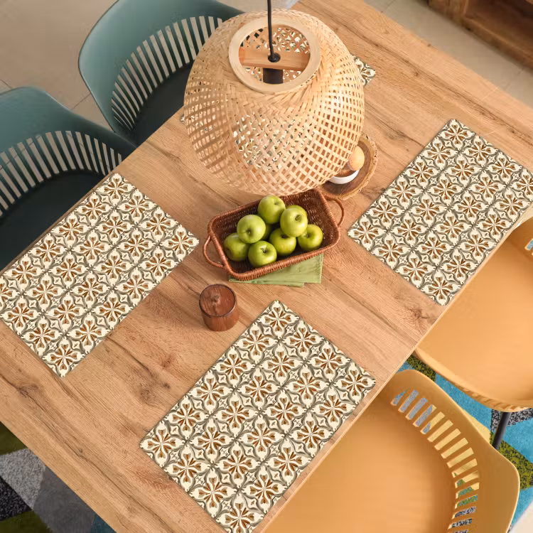 Siertegel - Patroon - Bruin Placemat vinyl groot 368 -zzsfeer5_Kitchenyeah-website