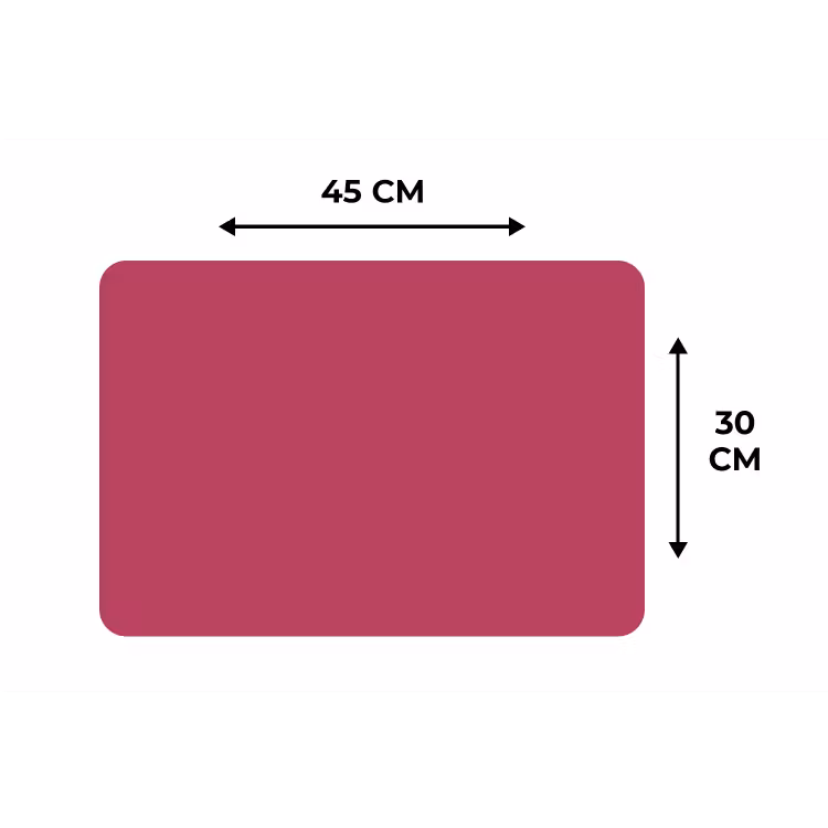 Deep - Berry - Rood Placemat vinyl groot 368 -specs