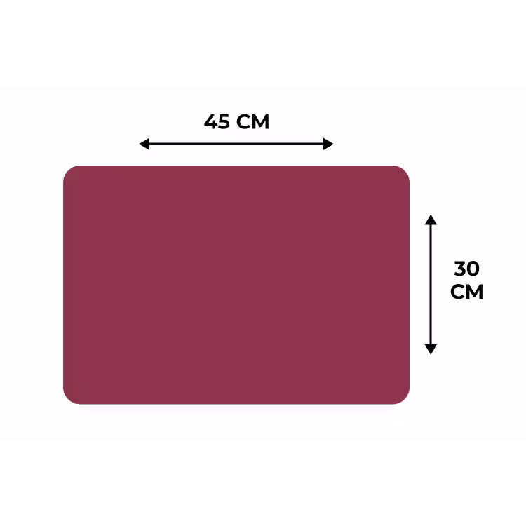 Deep - Rasberry - Rood Placemat vinyl groot 368 -specs