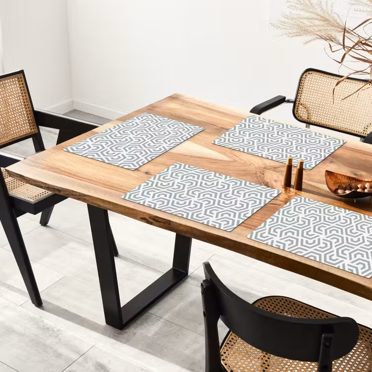 Design - Lijn - Patroon - Groen Placemat vinyl groot 368 -zzsfeer4_Kitchenyeah-website