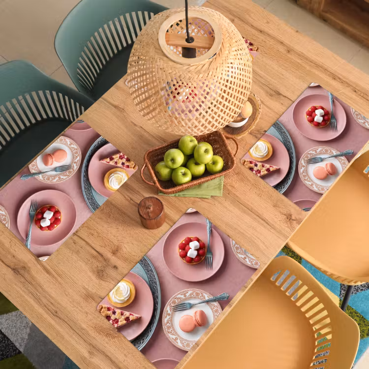 Dessert - Taart - Gebak - Zoet - Roze Placemat vinyl groot -zzsfeer5_Kitchenyeah-website