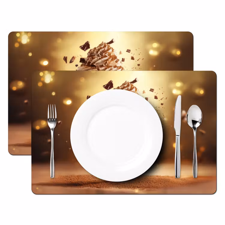 Dessert - Chocolade - Zoet - Eten Placemat vinyl groot -zzsfeer2_Kitchenyeah-website
