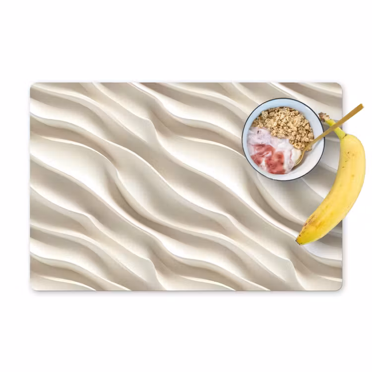 Diagonaal - Golven - Crème Placemat vinyl groot 368 -zzzproduct_Kitchenyeah-website