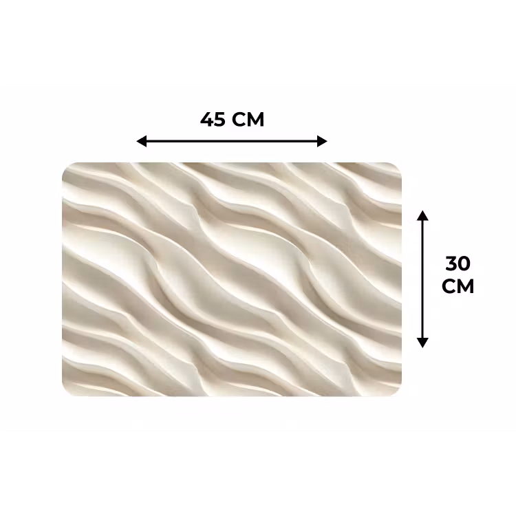 Diagonaal - Golven - Crème Placemat vinyl groot 368 -specs
