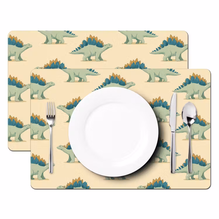 Dino - Patroon - Groen Placemat vinyl groot 368 -zzsfeer2_Kitchenyeah-website