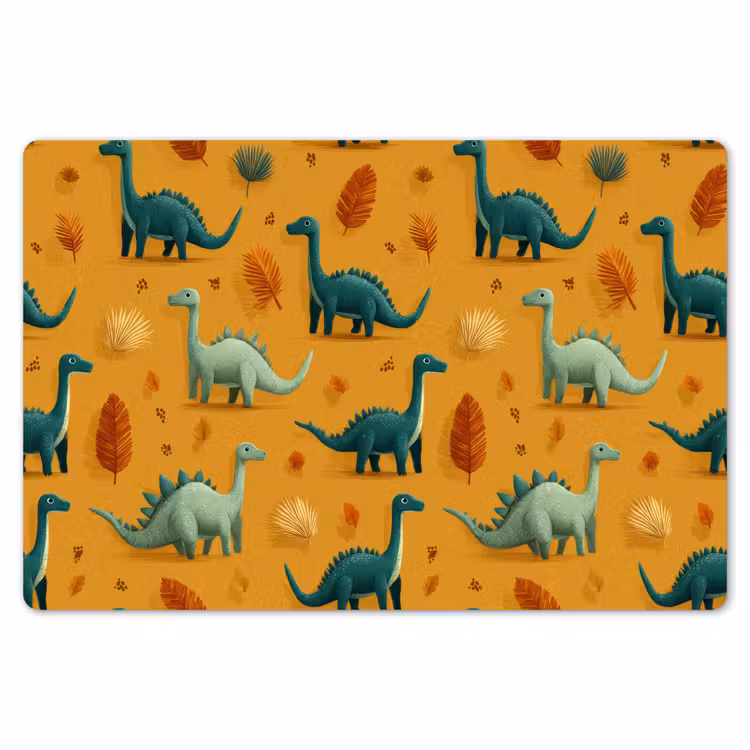 Dinosaurussen - Stekels - Herfstbladeren - Bruin Placemat vinyl groot -zzsfeer1_Kitchenyeah-website