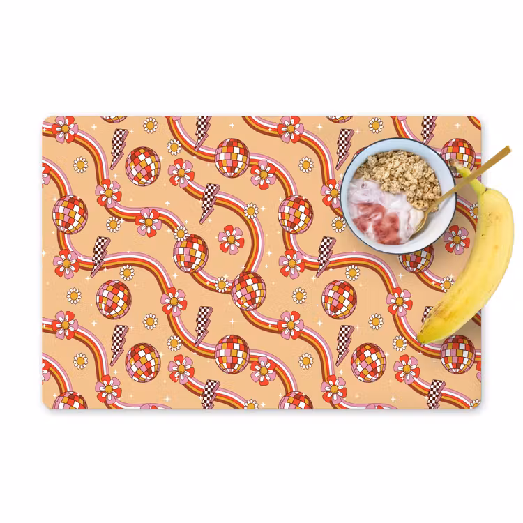 Disco - Patroon - Lijnen Placemat vinyl groot 368 -zzzproduct_Kitchenyeah-website