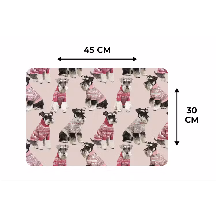Honden - Truien - Rood Placemat vinyl groot 368 -specs