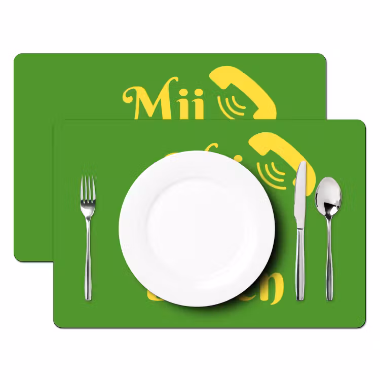 Mij niet bellen - Telefoon - Groen Placemat vinyl groot -zzsfeer2_Kitchenyeah-website