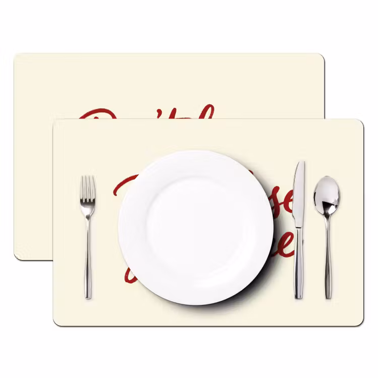 Don't lose your fire - Rood - Wit - Minimalistisch Placemat vinyl groot -zzsfeer2_Kitchenyeah-website