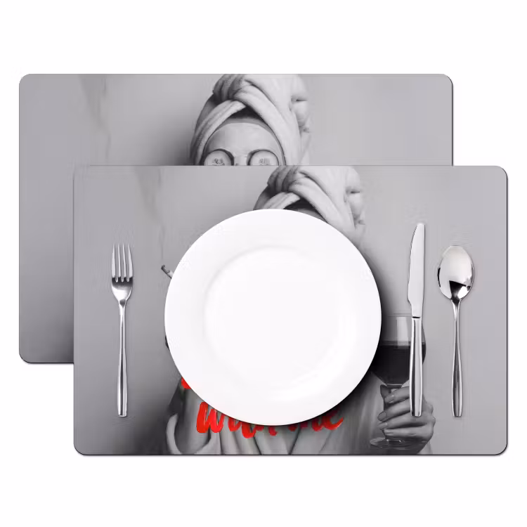 Don't mess with me - Wijn - Vrouw - Sigaret Placemat vinyl groot -zzsfeer2_Kitchenyeah-website