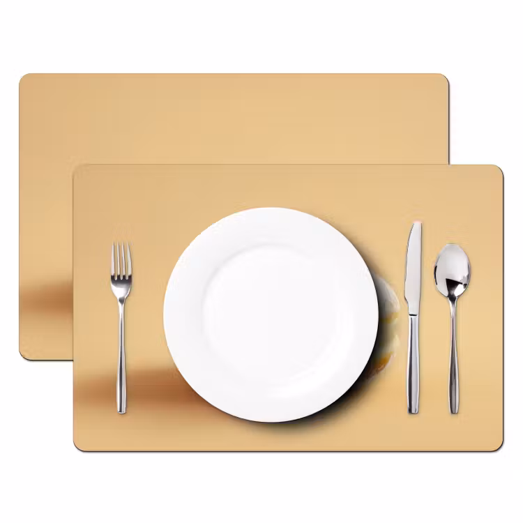 Donut - Romig - Poedersuiker - Beige Placemat vinyl groot -zzsfeer2_Kitchenyeah-website