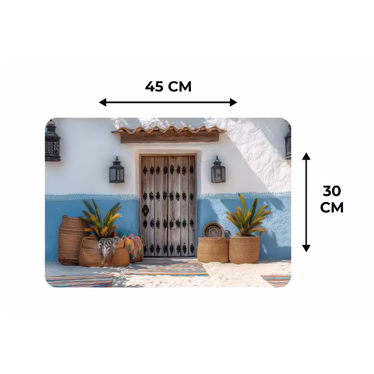 Deur - Manden - Planten Placemat vinyl groot -specs