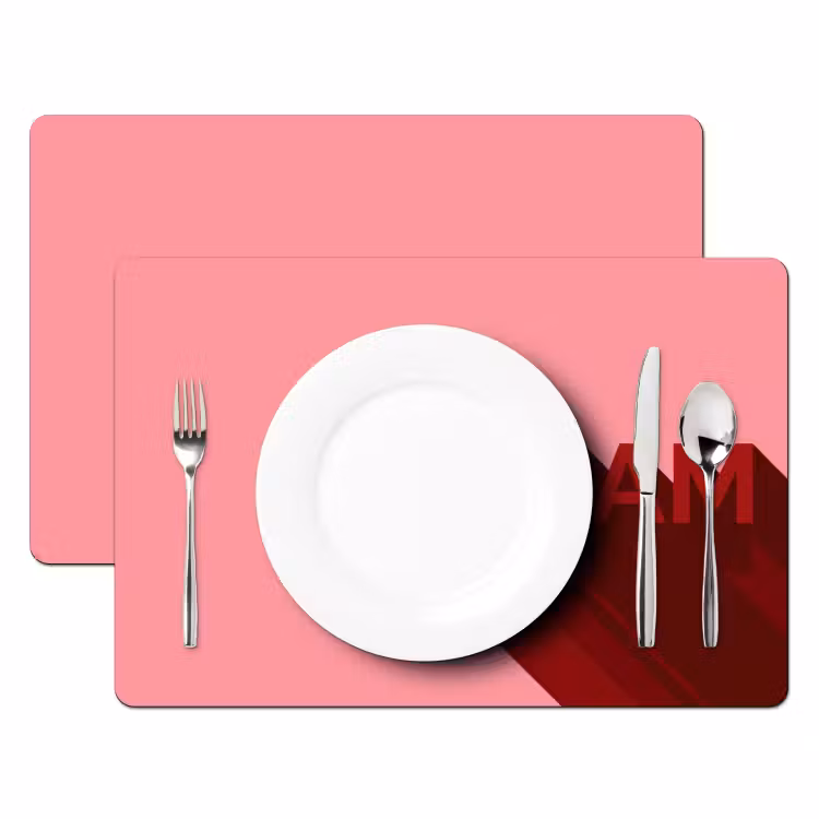 Dream - 3D - Rood - Roze Placemat vinyl groot -zzsfeer2_Kitchenyeah-website
