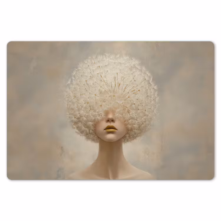 Dromerig - Beige - Paardenbloemzaadjes Placemat vinyl groot -zzsfeer1_Kitchenyeah-website