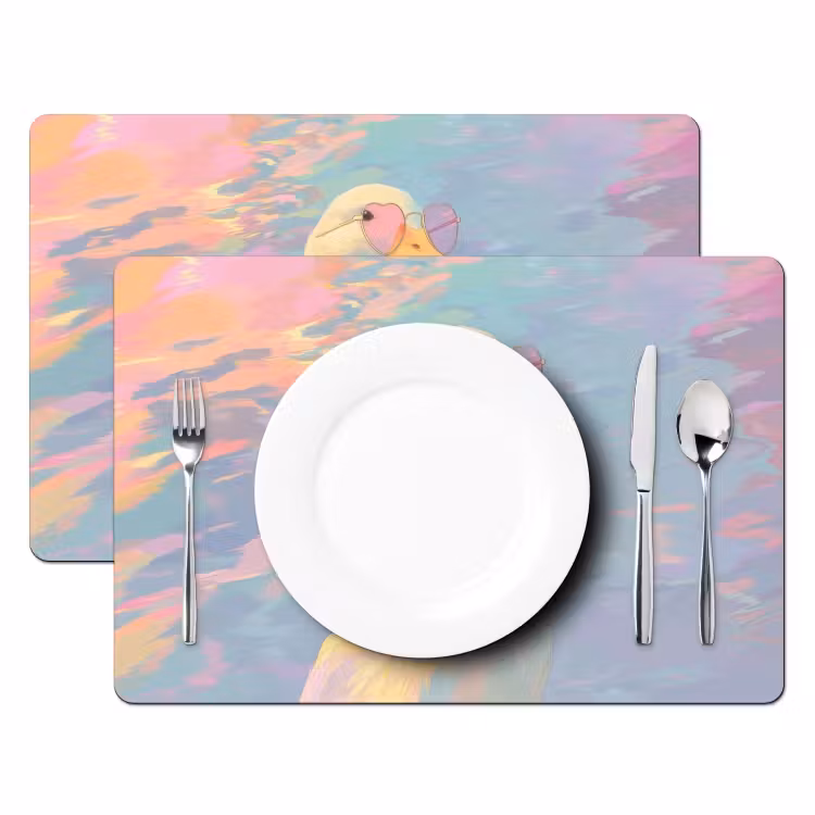 Eend - Zonnebril - Water Placemat vinyl groot -zzsfeer2_Kitchenyeah-website