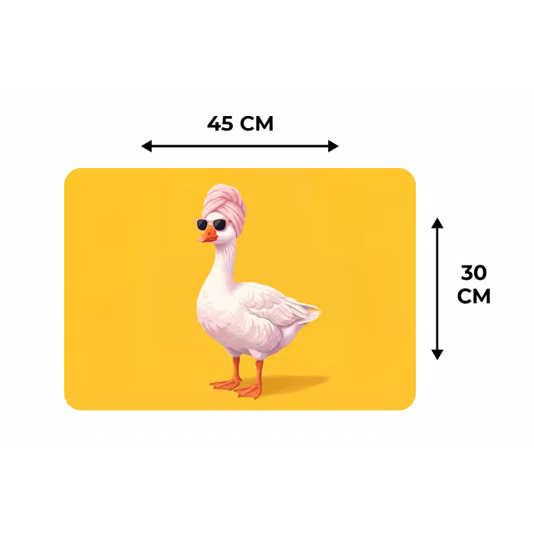 Eend - Zonnebril - Geel Placemat vinyl groot -specs