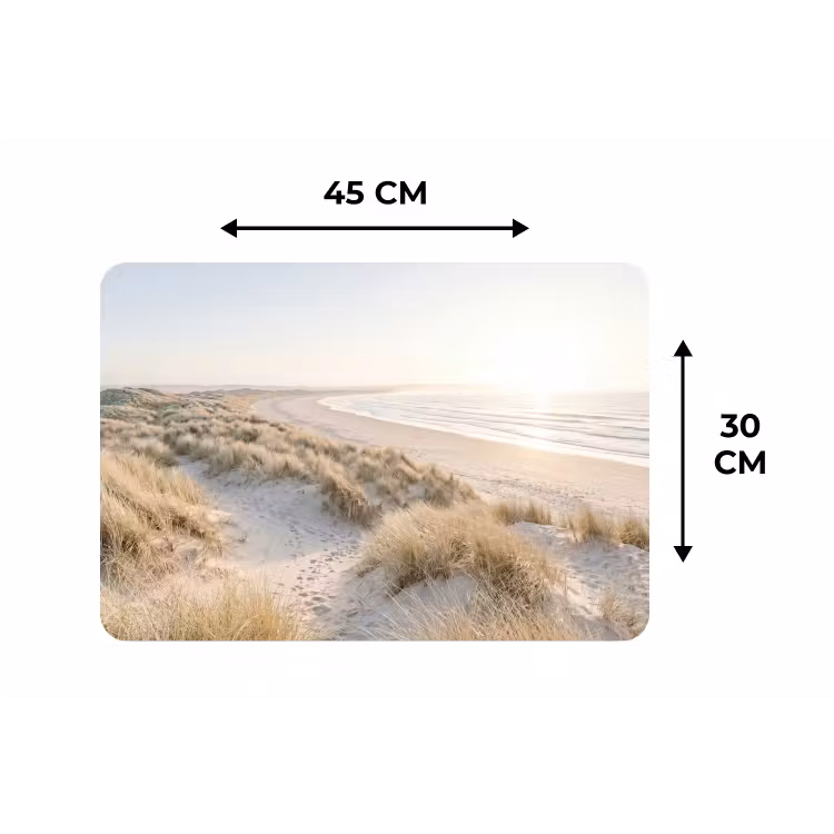 Duinen - Strand - Beige Placemat vinyl groot -specs