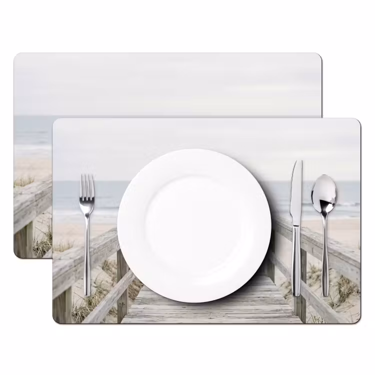 Duinen - Vlonder - Oceaan Placemat vinyl groot -zzsfeer2_Kitchenyeah-website