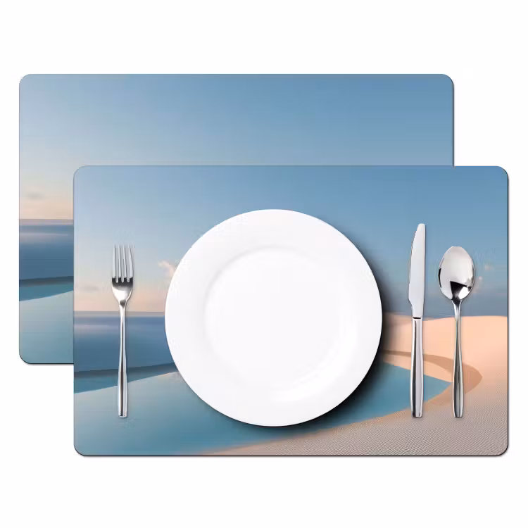 Duinen - Waterplas - Oneindige rust Placemat vinyl groot -zzsfeer2_Kitchenyeah-website