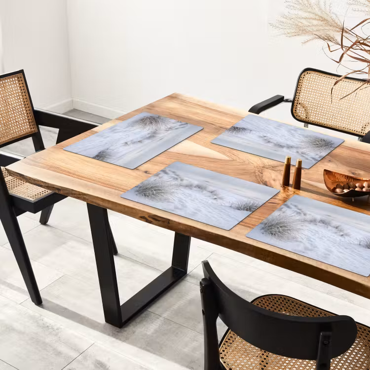 Duinen - Sneeuw - Strand - Winter - Serene Placemat vinyl groot -zzsfeer4_Kitchenyeah-website