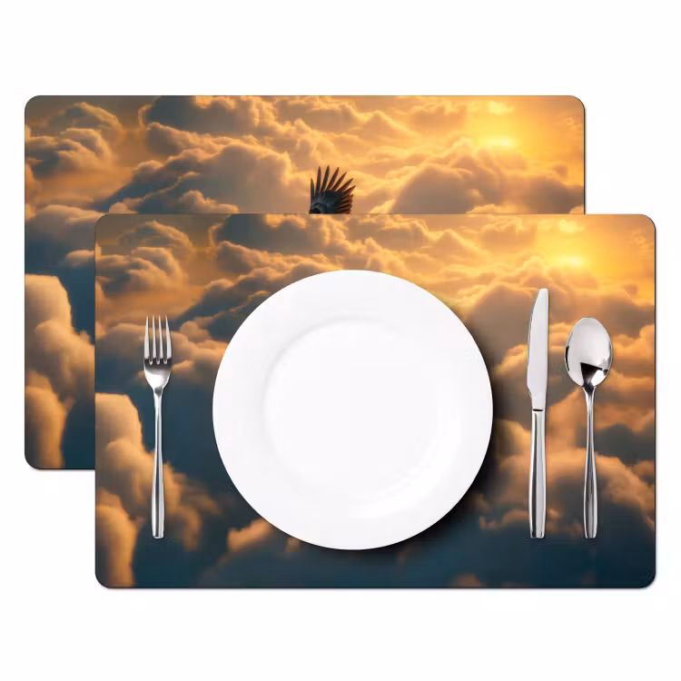 Adelaar - Wolken - Zon Placemat vinyl groot -zzsfeer2_Kitchenyeah-website