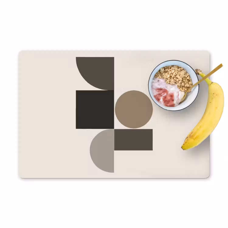 Aardetinten - Abstracte compositie - Eenvoudige vormen Placemat vinyl groot -zzzproduct_Kitchenyeah-website