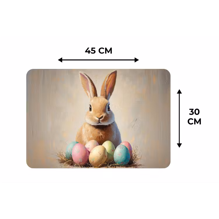 Paashaas - Pastel - Eieren Placemat vinyl groot -specs