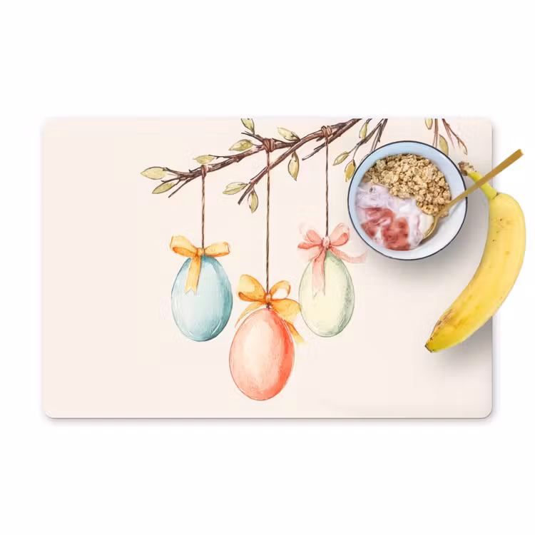 Paastak - Strikje - Eieren Placemat vinyl groot -zzzproduct_Kitchenyeah-website