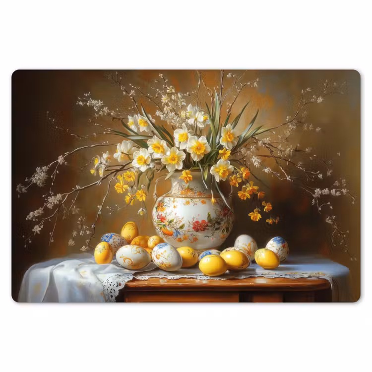 Paaseieren - Stilleven - Vaas Placemat vinyl groot -zzsfeer1_Kitchenyeah-website