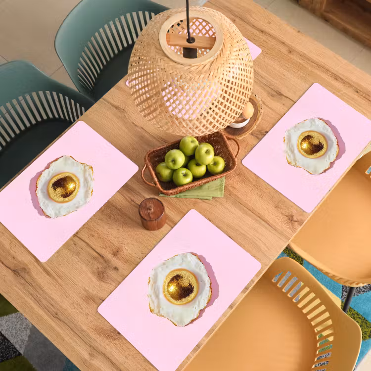 Ei - Disco - Ontbijt - Glitter Placemat vinyl groot -zzsfeer5_Kitchenyeah-website