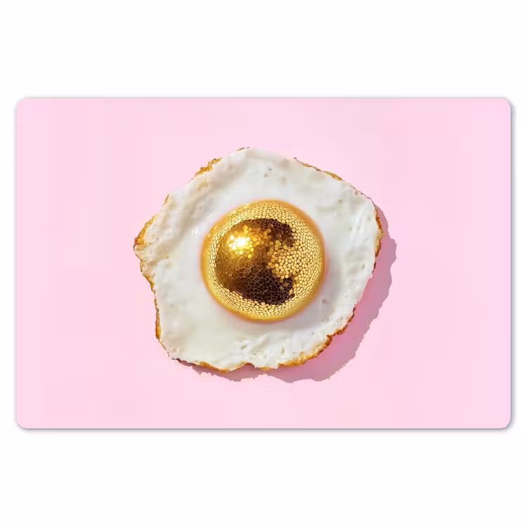 Ei - Disco - Ontbijt - Glitter Placemat vinyl groot -zzsfeer1_Kitchenyeah-website
