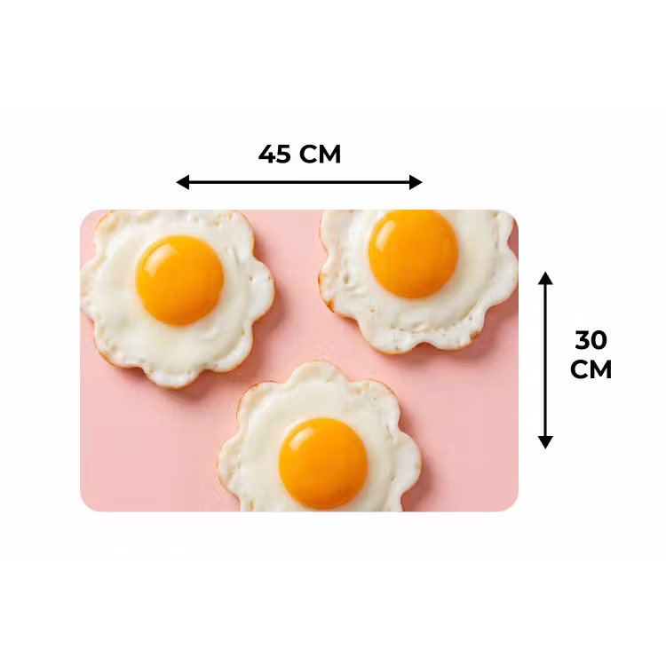 Eieren - Bloem - Roze Placemat vinyl groot -specs