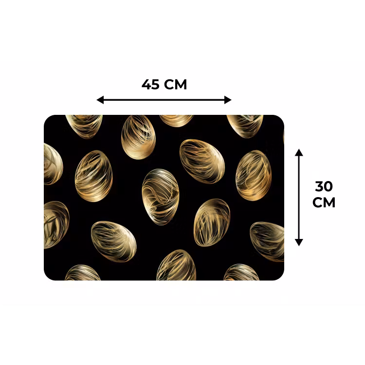 Eieren - Goud - Patroon Placemat vinyl groot -specs
