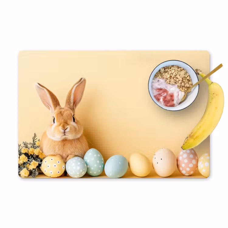 Eieren -  Konijn - Pasteltinten Placemat vinyl groot -zzzproduct_Kitchenyeah-website