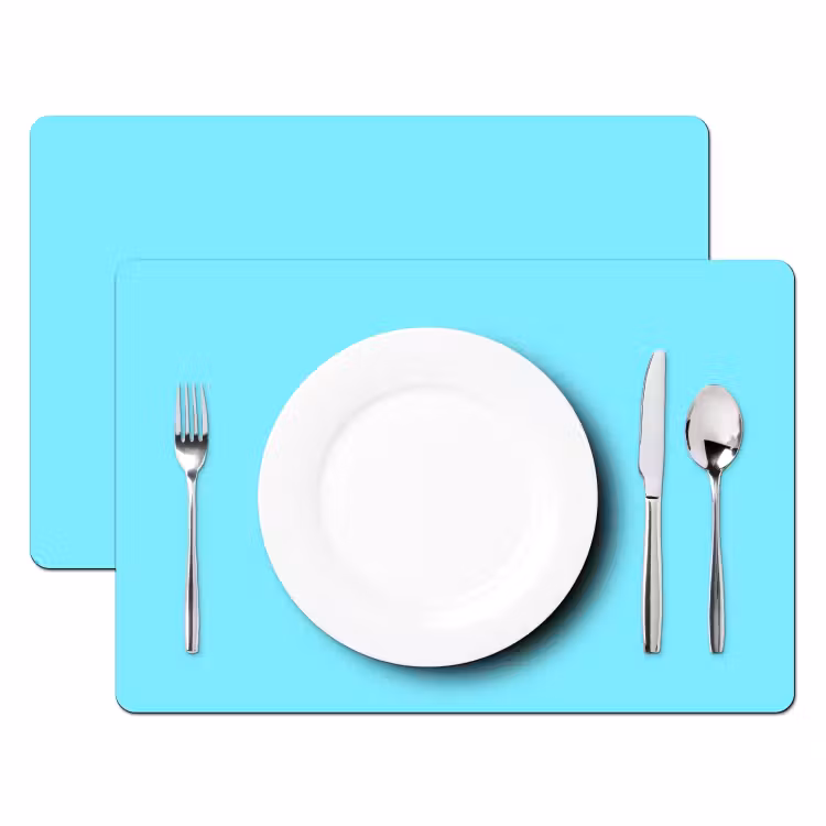 Electric - Cyan - Blauw Placemat vinyl groot 368 -zzsfeer2_Kitchenyeah-website